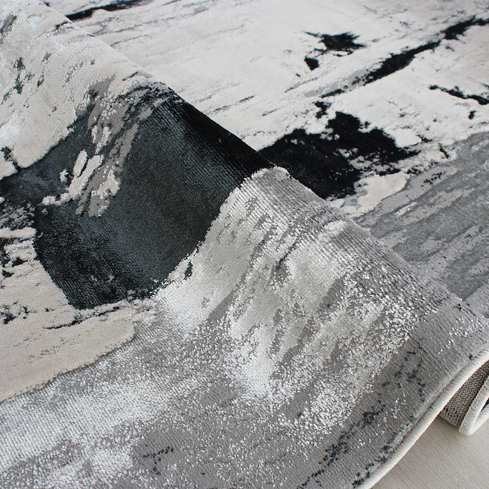 Aurora AU10 Glacier Rug Metallic Silver
