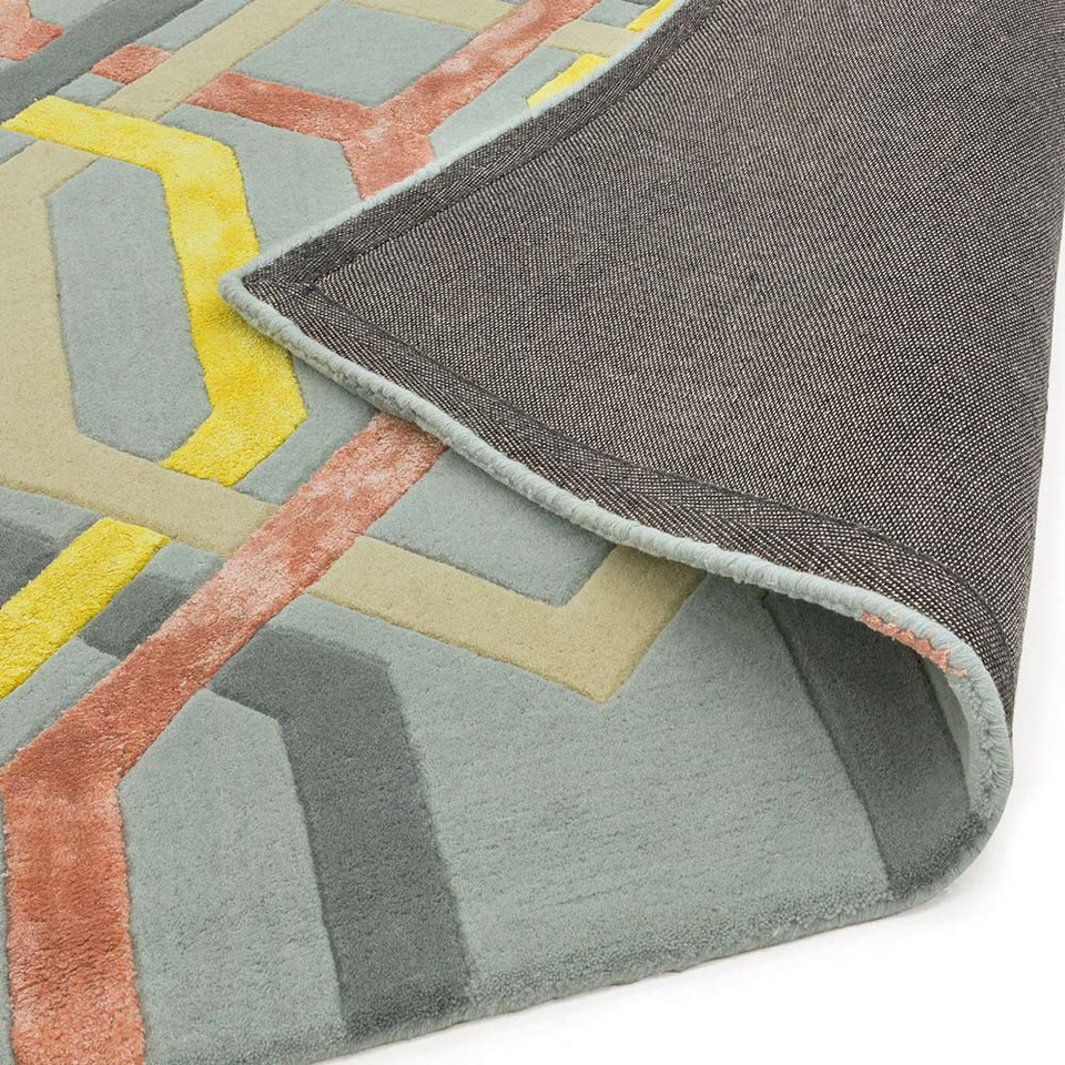 Matrix 67 Hexagon Silver Rug
