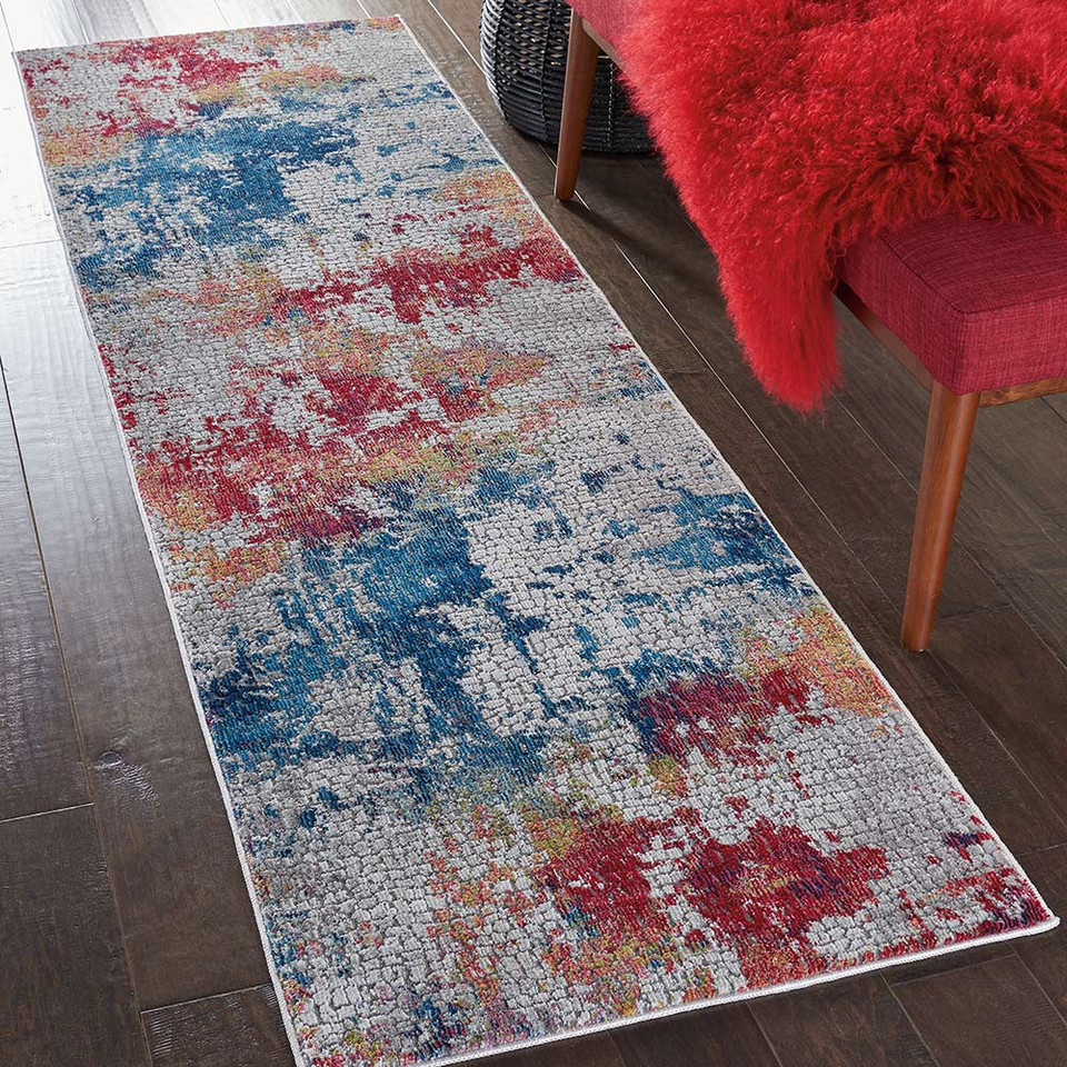 Abstract Ankara Global ANR10 Blue Multi Rug