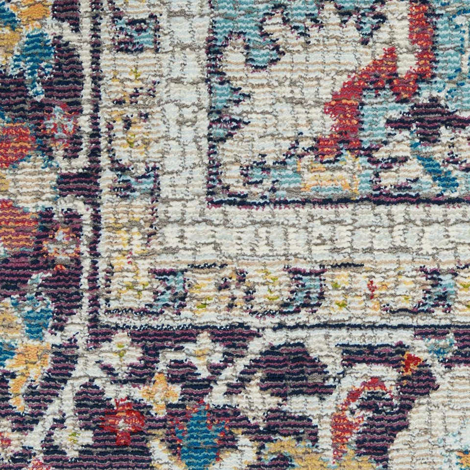 Traditional Ankara Global ANR14 Teal Multi Rug