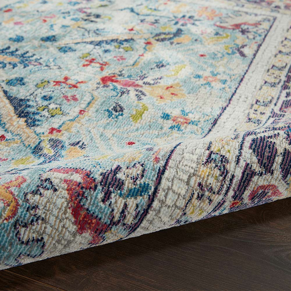 Traditional Ankara Global ANR14 Teal Multi Rug