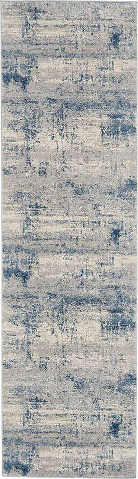 Rustic Textures RUS10 Ivory Blue Abstract Rug