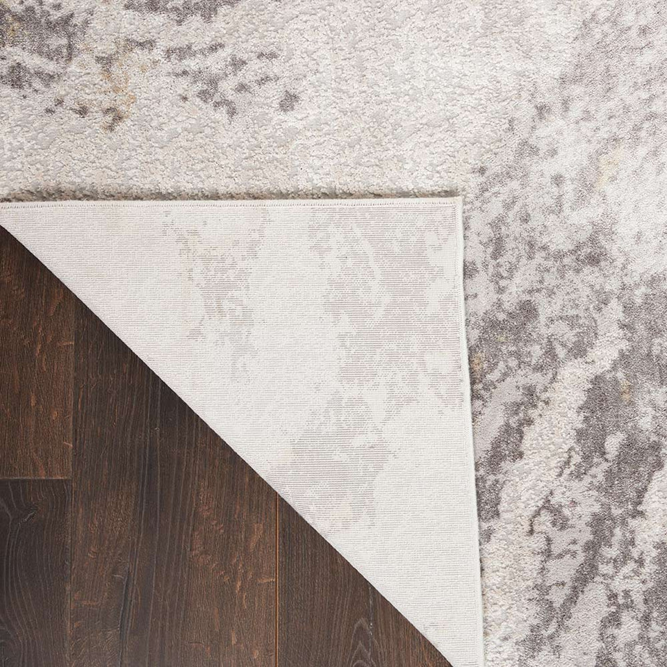 Abstract Silky Textures SLY03 Brown Ivory Rug