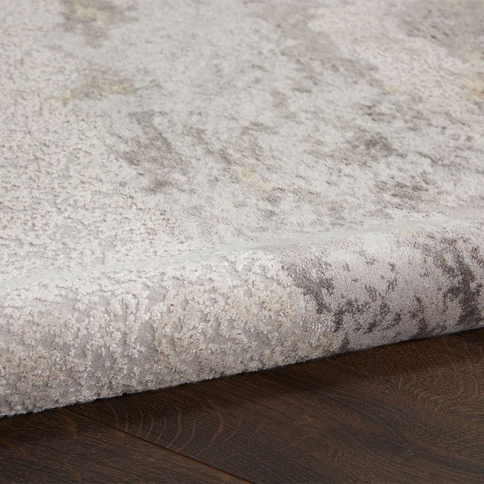 Abstract Silky Textures SLY03 Brown Ivory Rug
