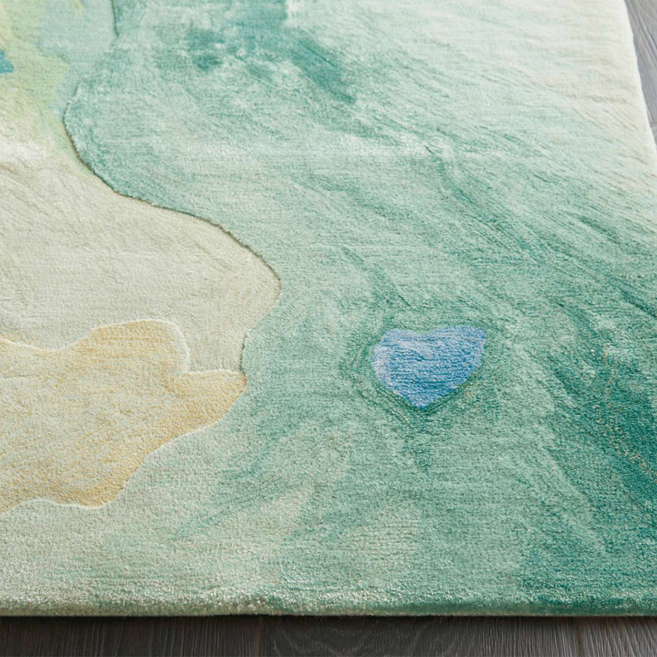 Prismatic PRS16 Sea Foam Wool Rug