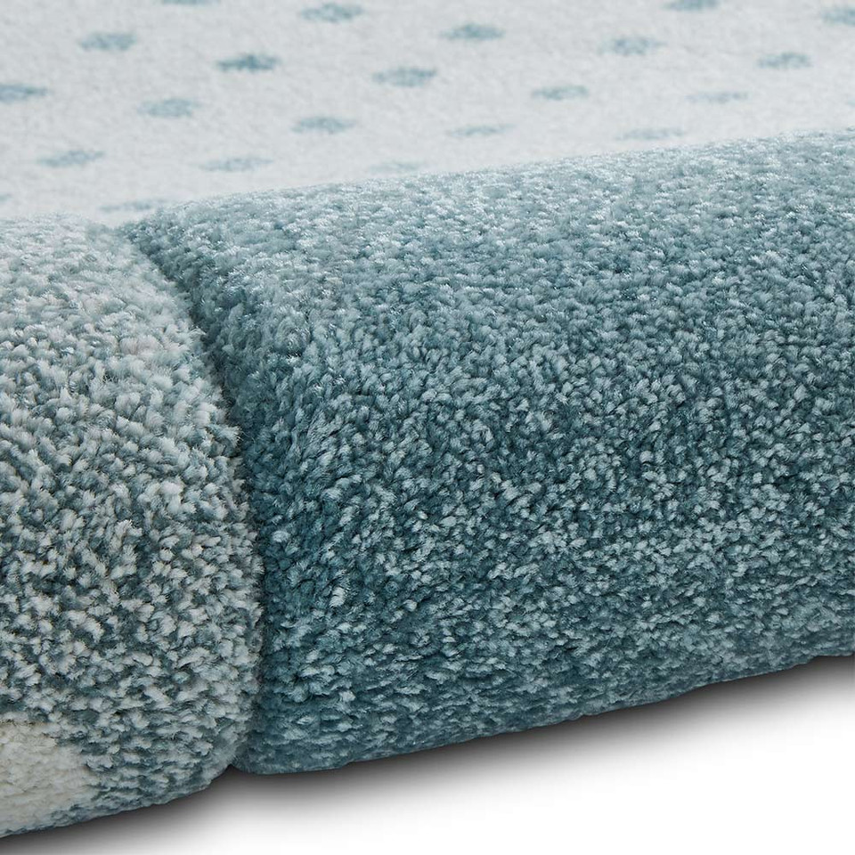 Brooklyn 20340 Childrens Moons and Stars Blue and Grey Rug