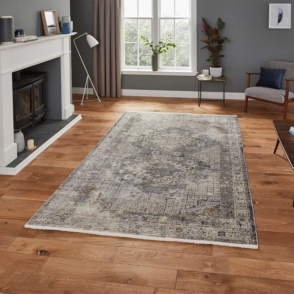 Athena 18739 Traditional Grey Rug