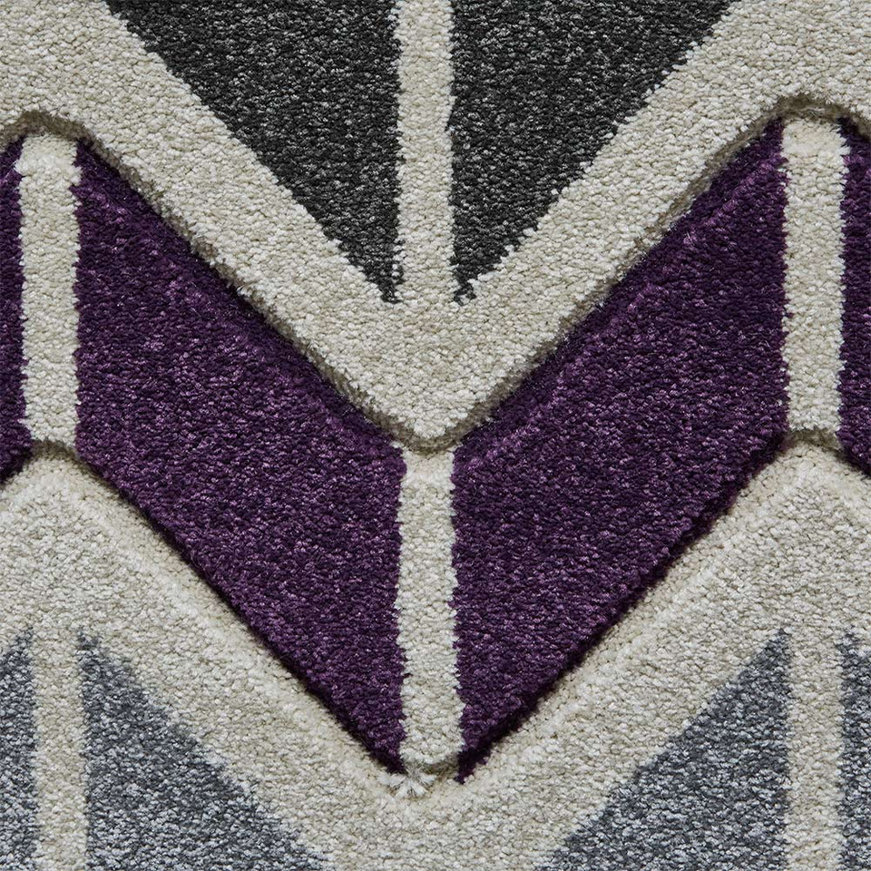 Matrix MT24 Geometric Grey Purple Rug