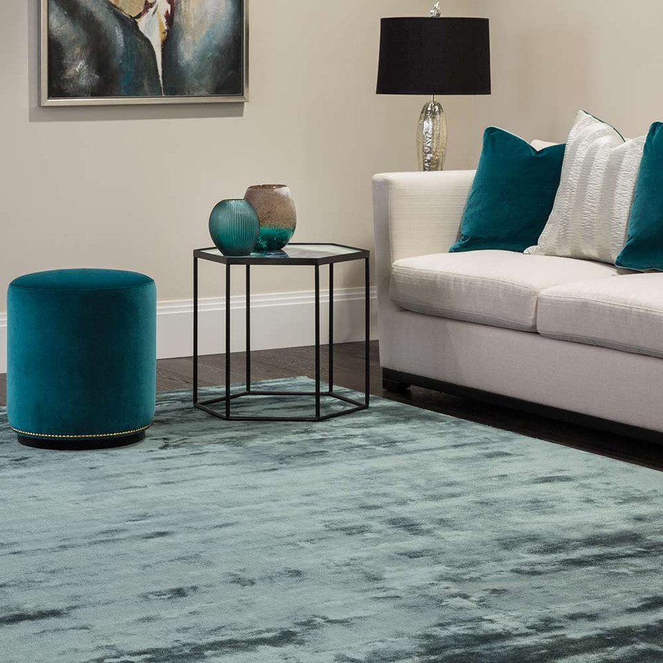 Katherine Carnaby Chrome Petrol Rug