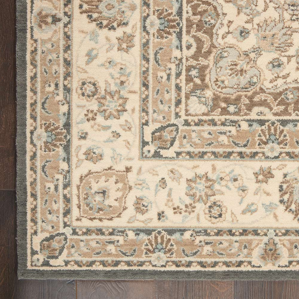 Living Treasures LI15 Grey Ivory Rug