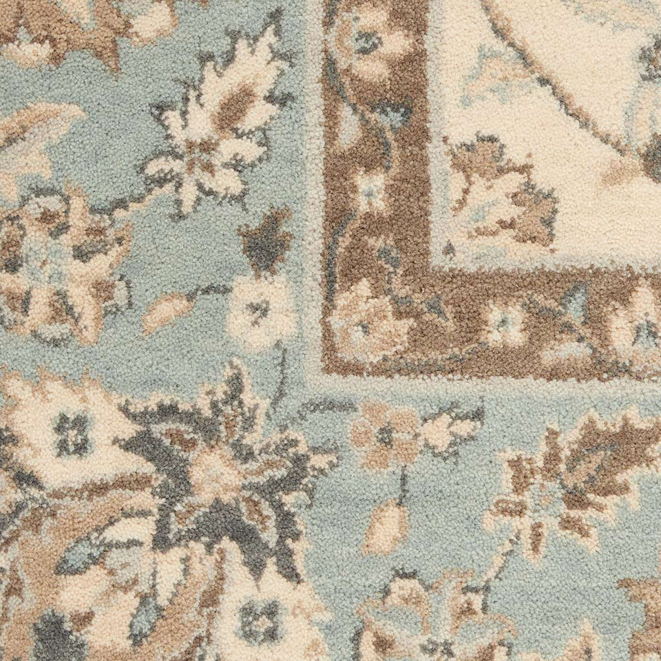 Living Treasures LI16 Ivory Aqua Rug