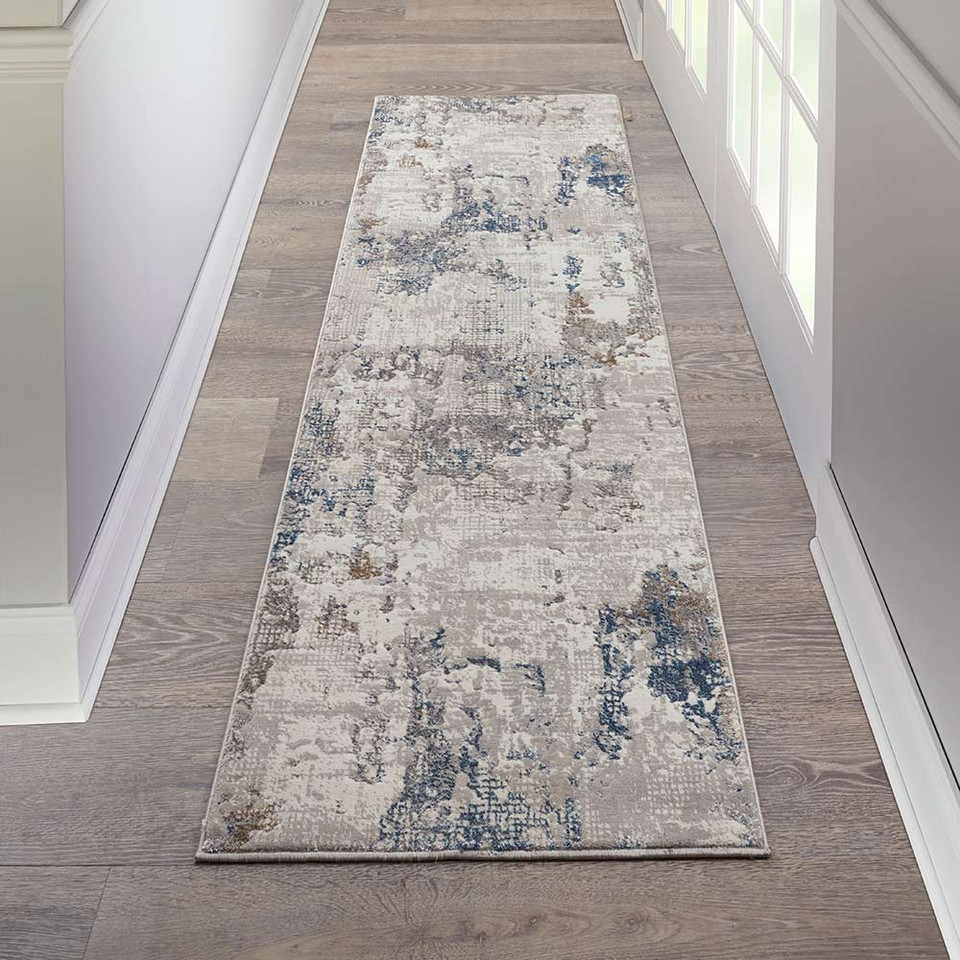 Kathy Ireland Royal Terrace KI42 White Blue Rug