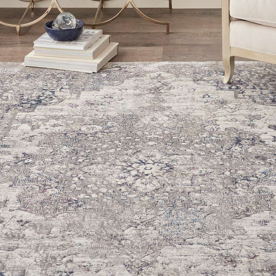 Kathy Ireland Royal Terrace KI44 Beige Blue Rug