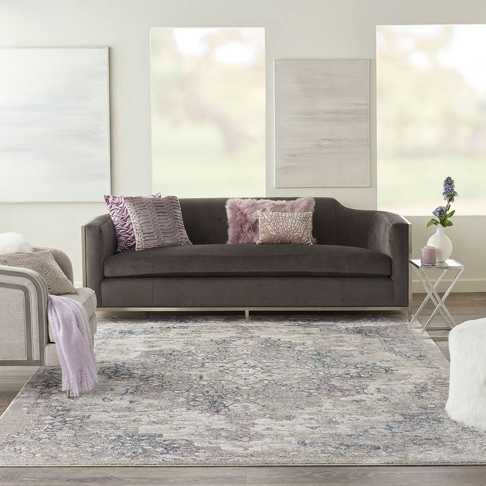 Kathy Ireland Royal Terrace KI44 Beige Blue Rug