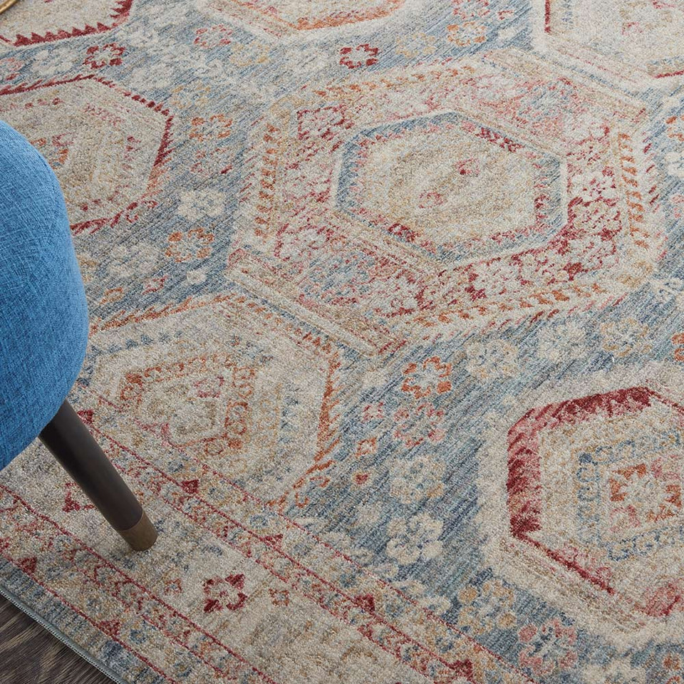 Homestead HMS01 Light Blue Multi Rug