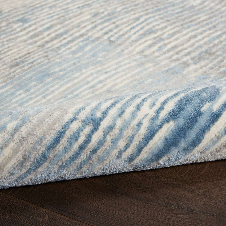 Solace SLA01 Ivory Grey and Blue Rug