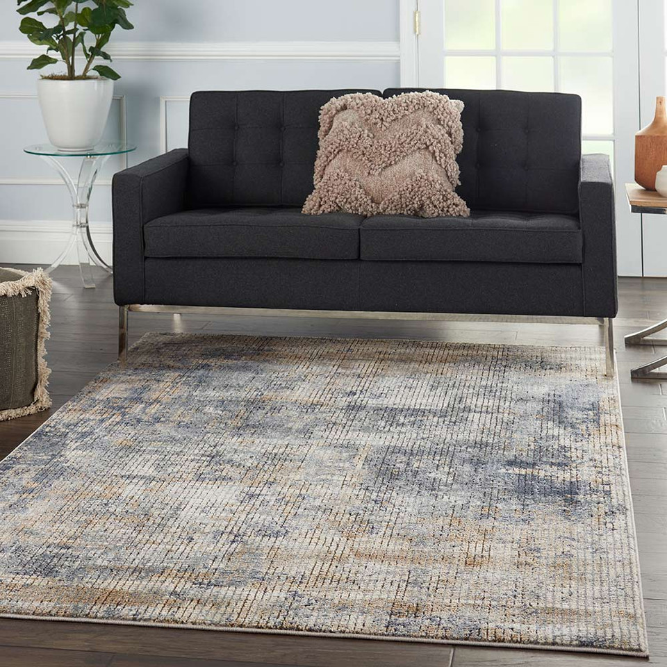 Quarry QUA02 Blue Beige Rug
