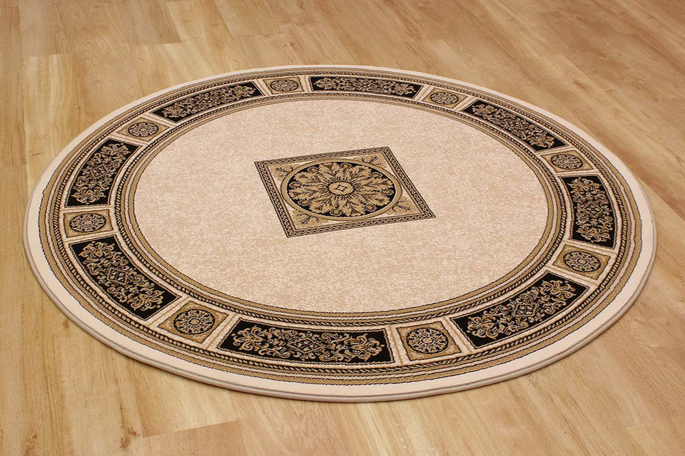 Classic Gold Davinci Rug 200x200cm CIRCLE