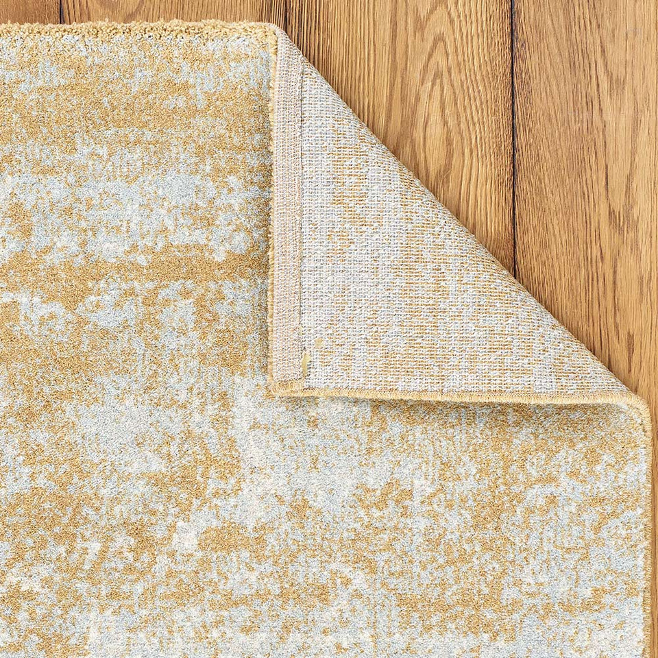 Gold Blue Ivory Rug Chamonix