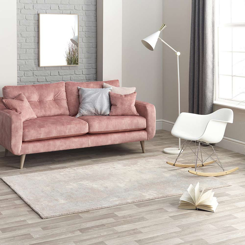 Pink Grey Biscuit Rug Chamonix