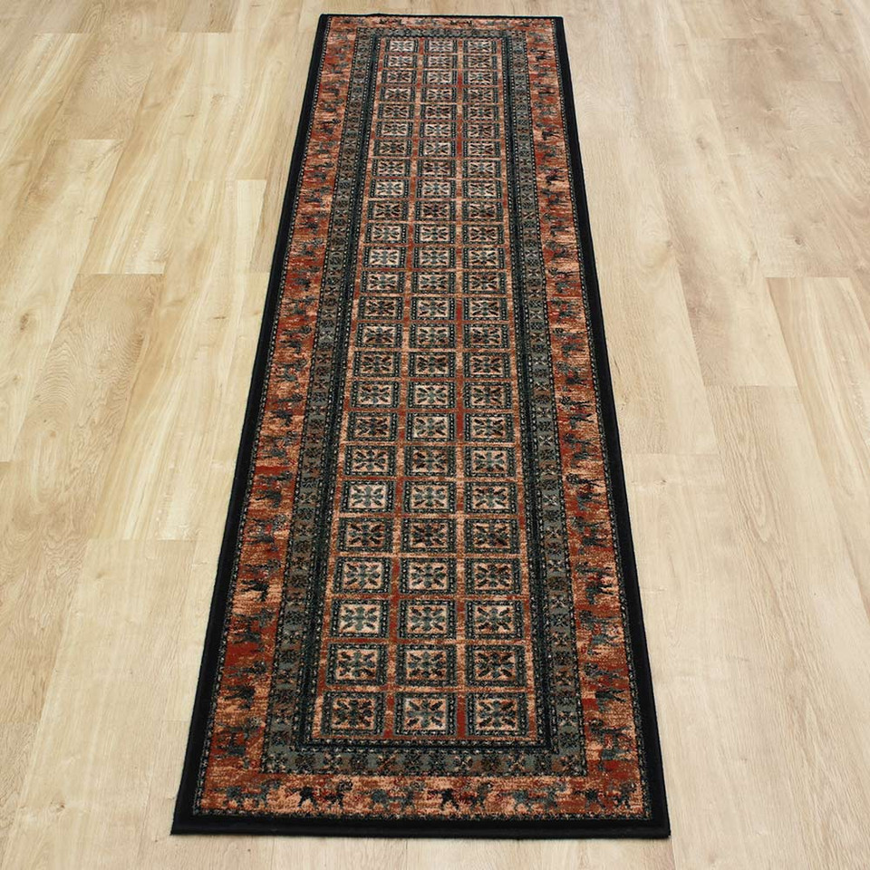 Traditional Wool Rug Royal Kashqai Green Brick 01 500