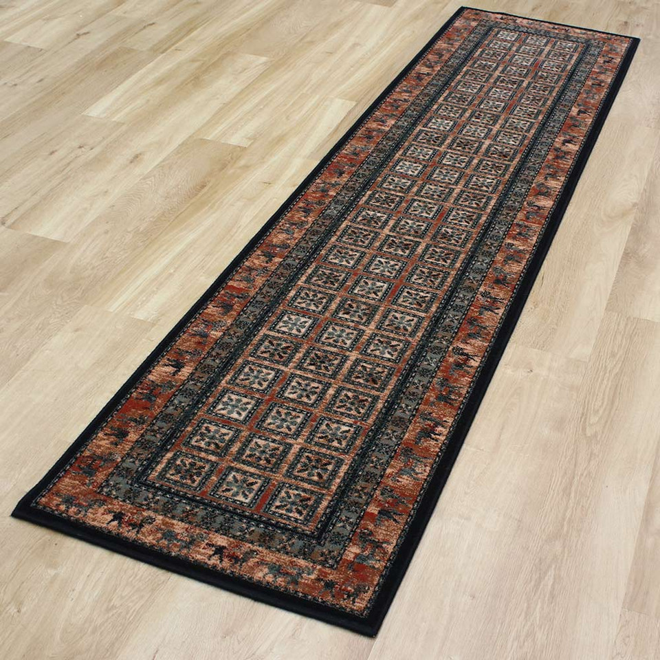 Traditional Wool Rug Royal Kashqai Green Brick 01 500