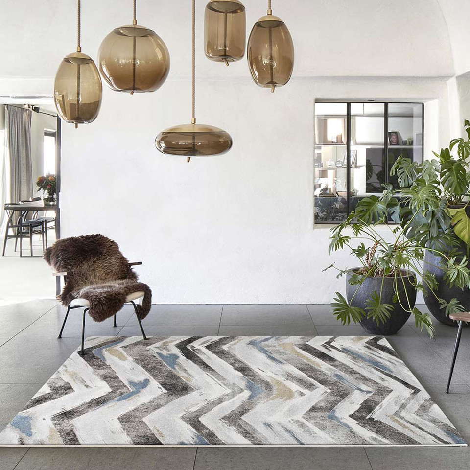 Liberty Rugs Grey Blue Ochre 43 6151