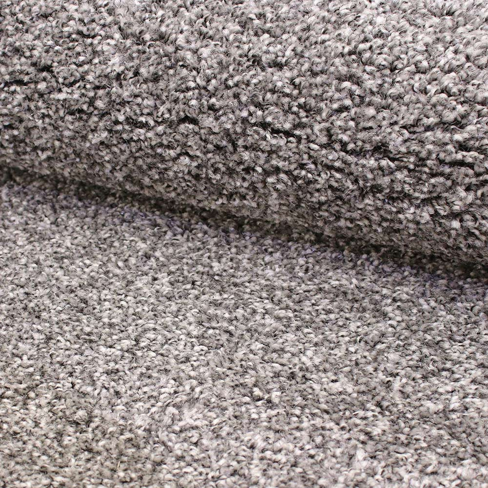 Mehari Rug Plain Grey Shaggy 01 4248