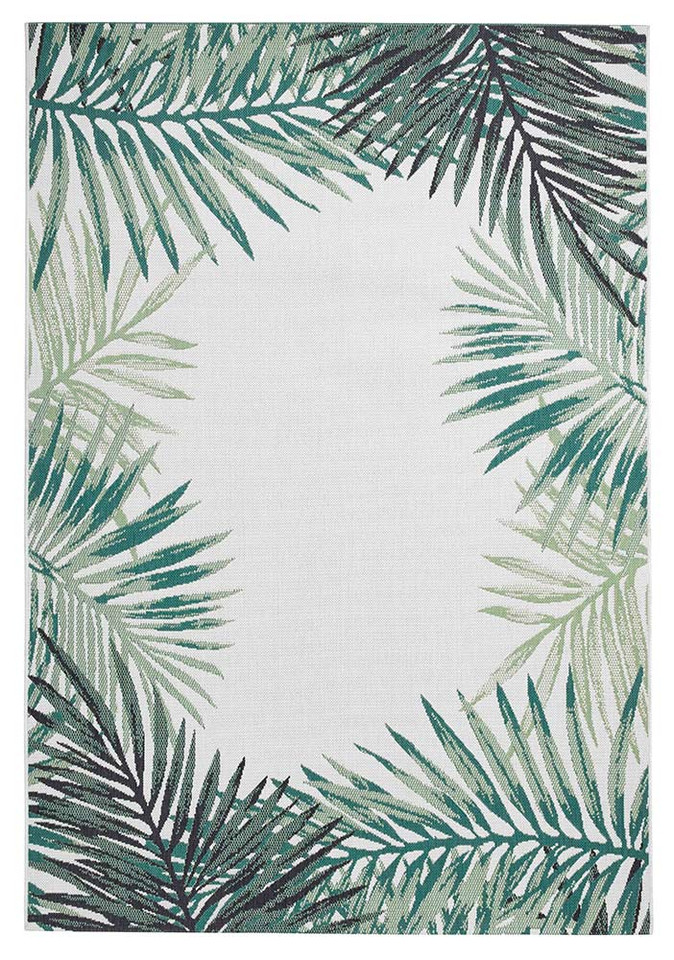 Miami 19435 Light Beige Green Indoor Outdoor Rug