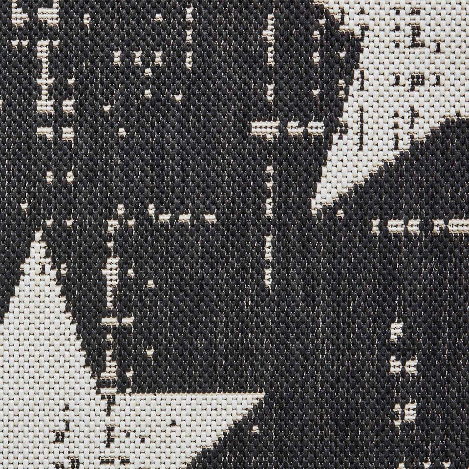 Santa Monica 48648 Black White Indoor Outdoor Rug
