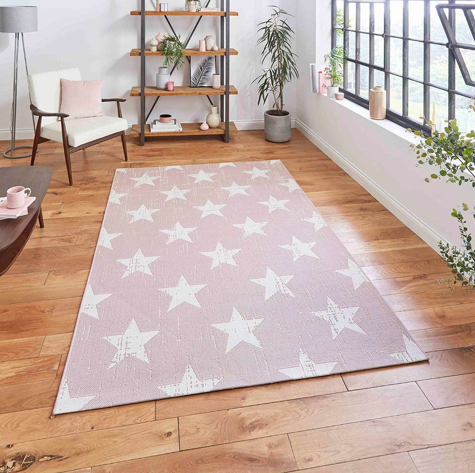 Santa Monica 48648 Rose Cream Indoor Outdoor Rug