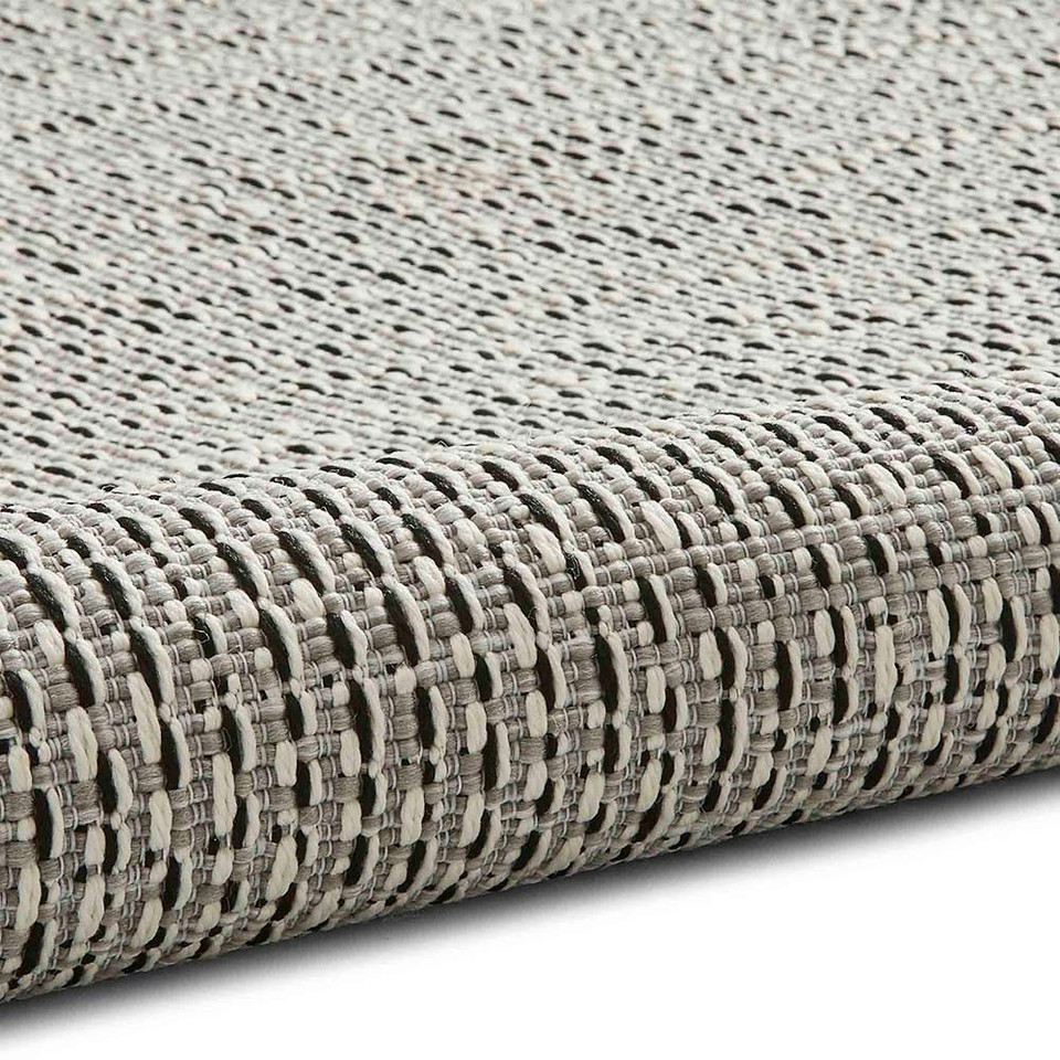Stitch 9682 Grey Black Indoor Outdoor Rug