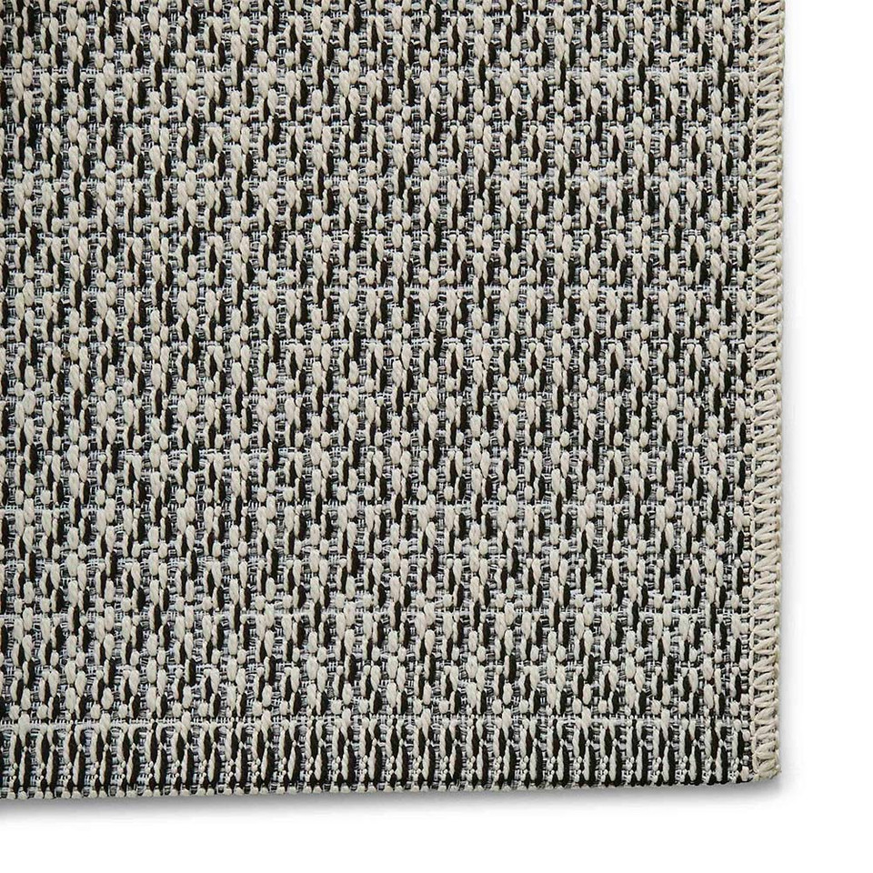 Stitch 9683 Ivory Black Indoor Outdoor Rug