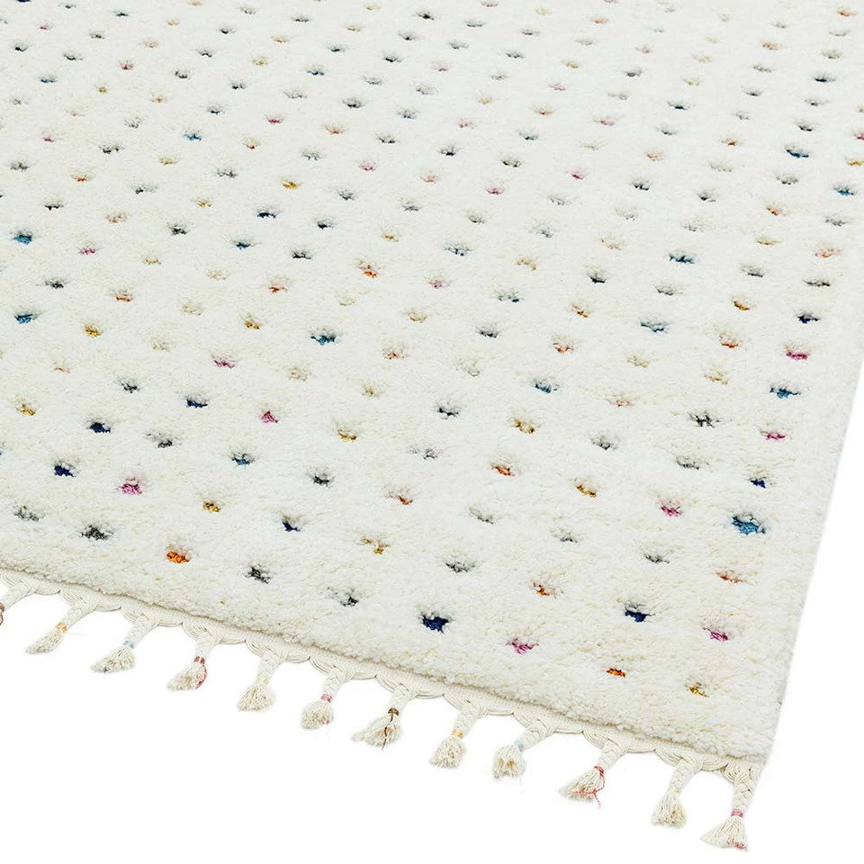 Ariana AR02 Dotty Multi Soft Fringed Rug