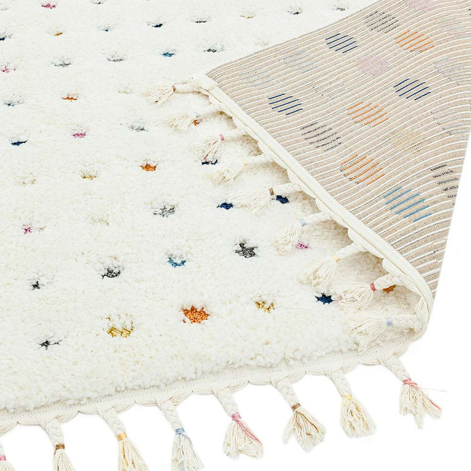Ariana AR02 Dotty Multi Soft Fringed Rug