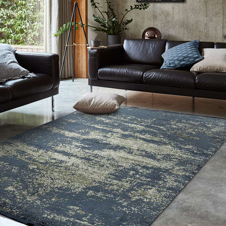 Athera AT02 Sapphire Abstract Rustic Rug