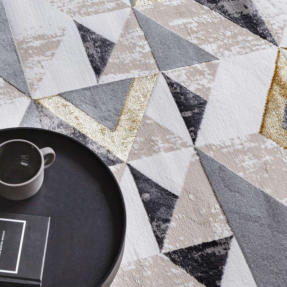 Orion OR11 Flag Grey Geometric Rug