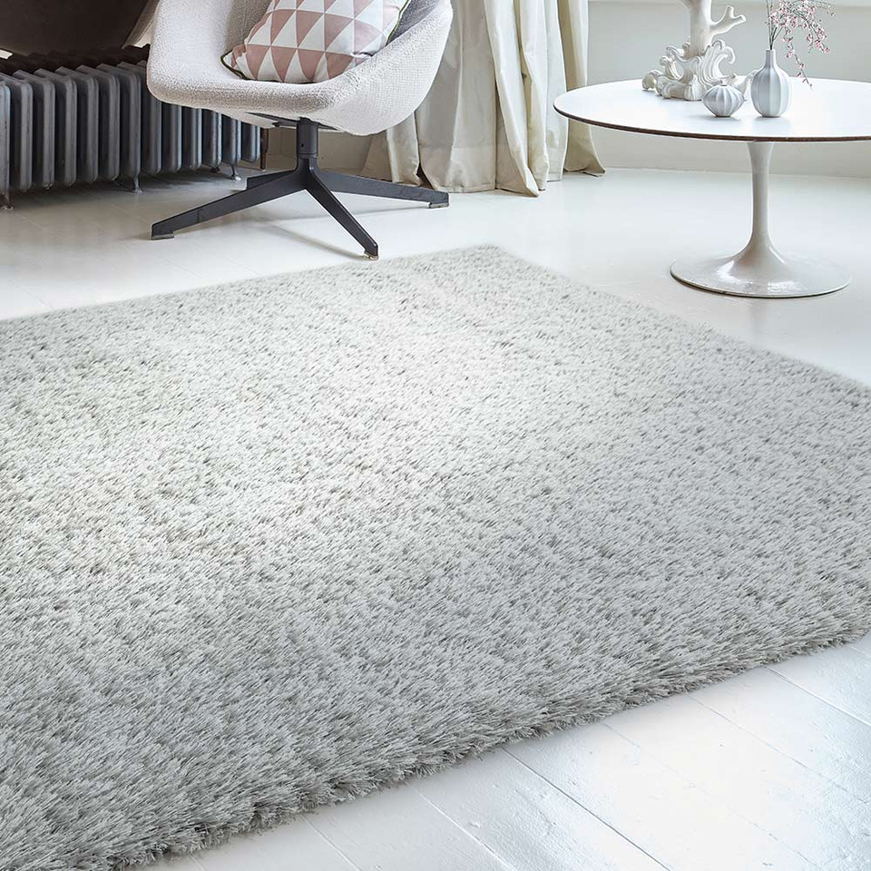 Payton Silver Shaggy Fluffy Rug