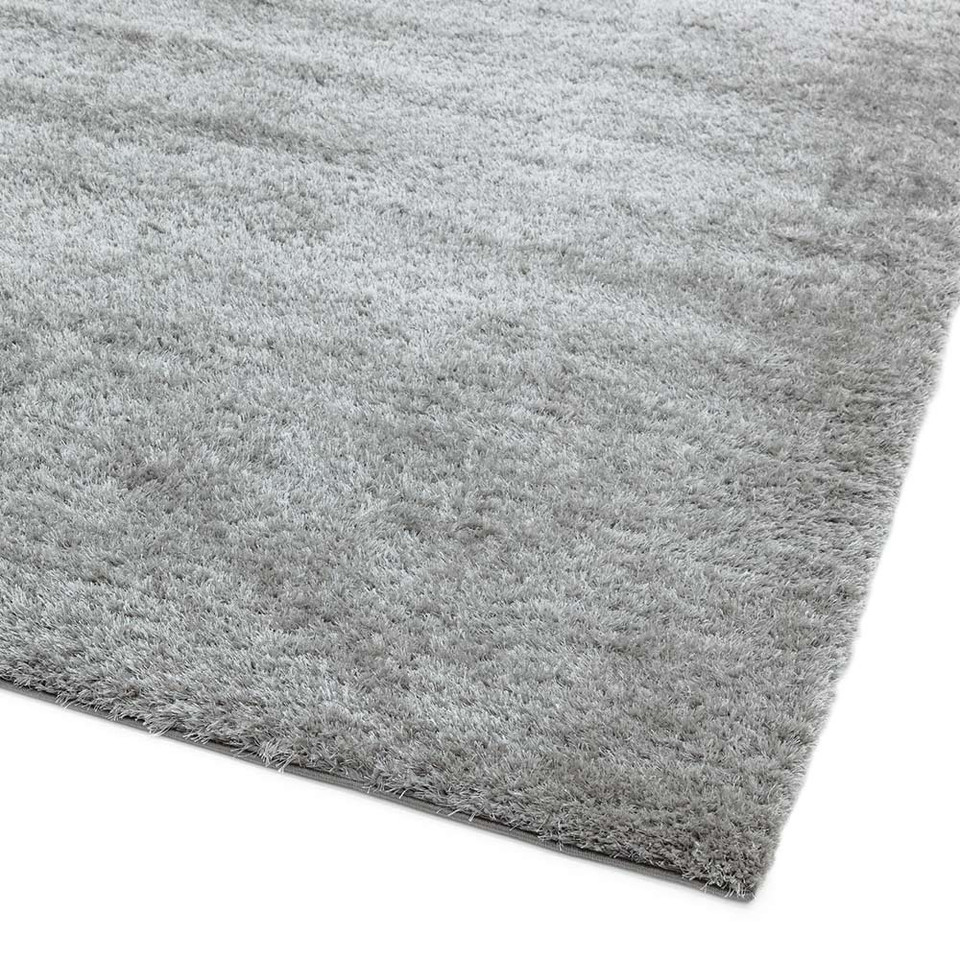 Payton Silver Shaggy Fluffy Rug