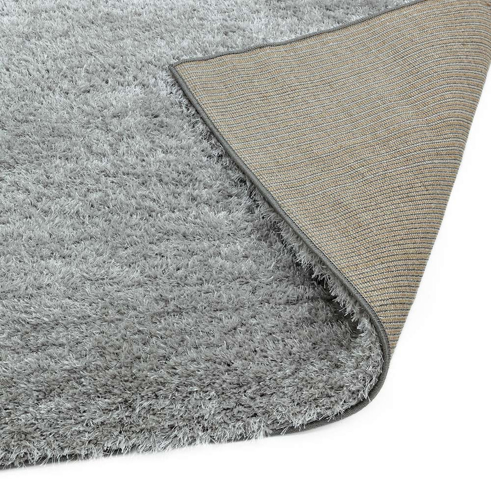 Payton Silver Shaggy Fluffy Rug