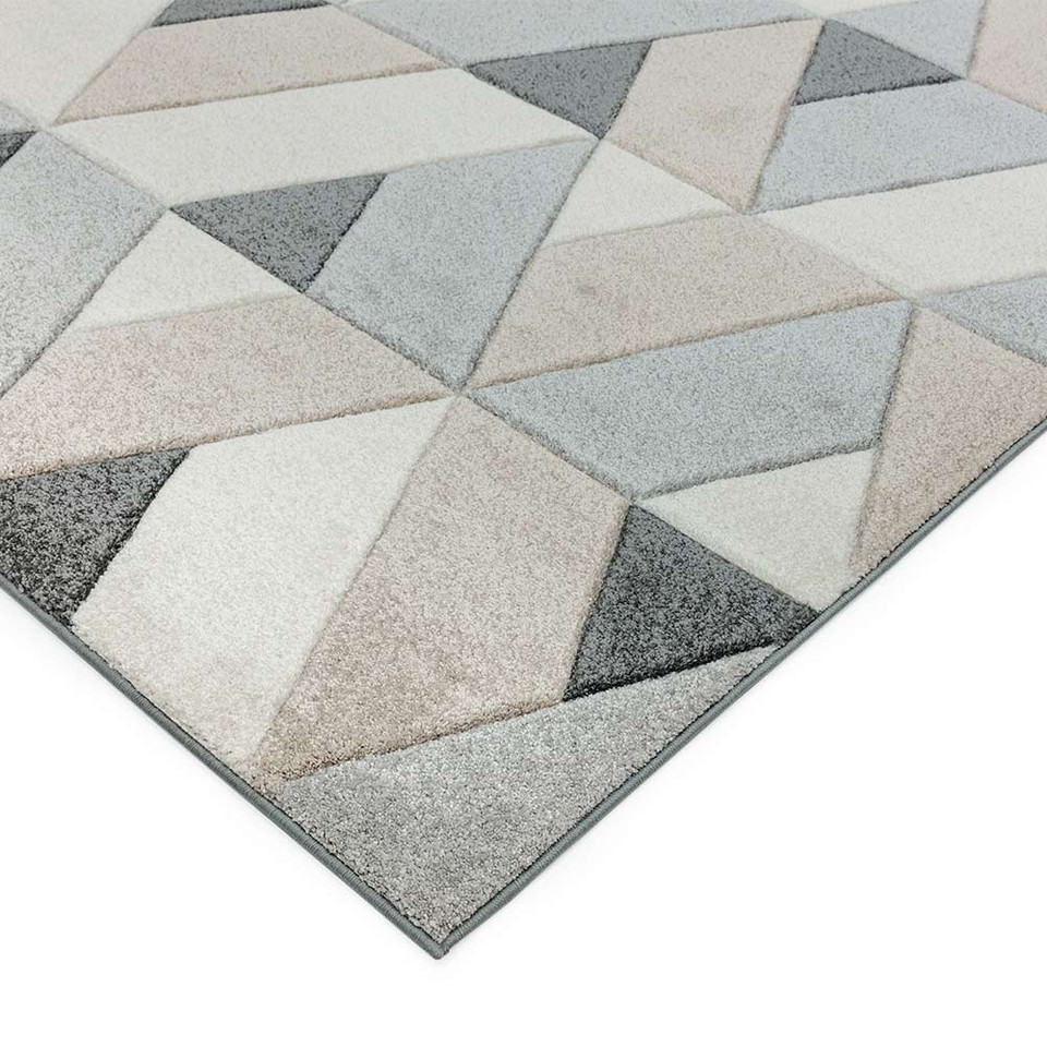 Sketch SK01 Rhombus Grey Geometric Rug