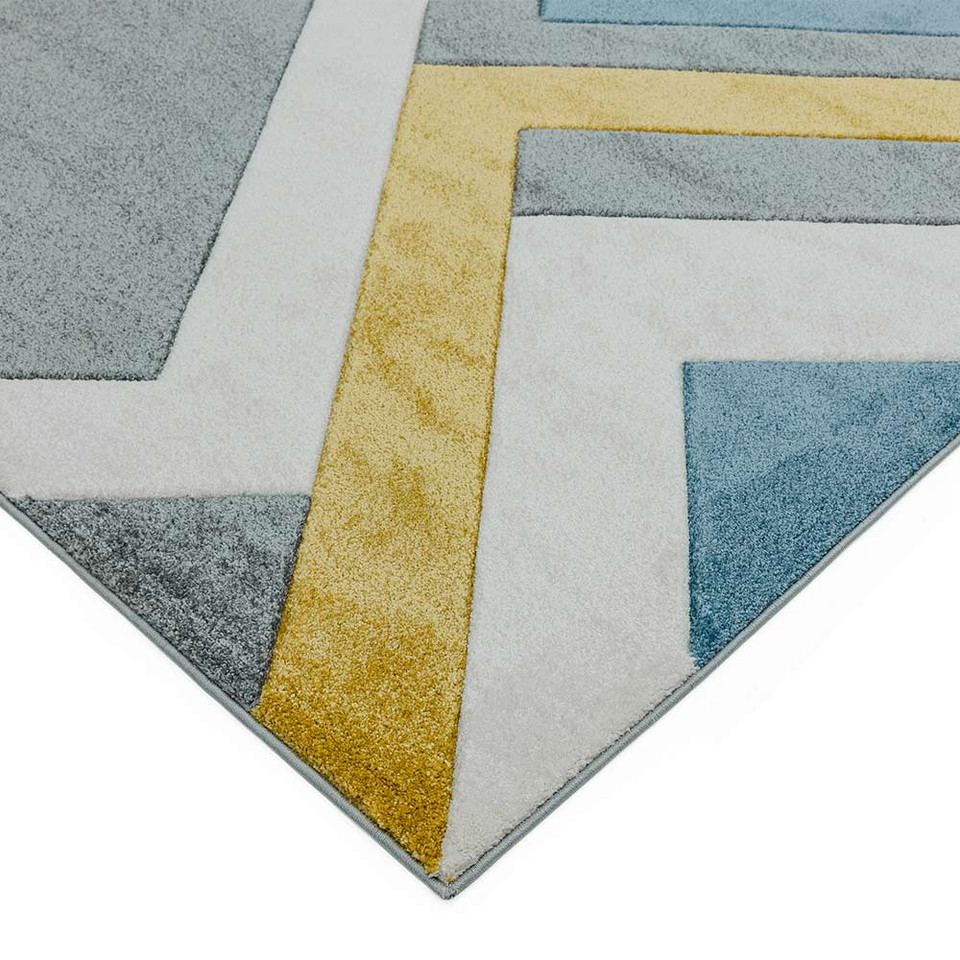 Sketch SK09 Linear Grey Multi Geometric Rug
