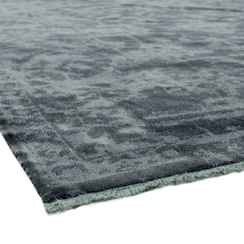 Zehraya ZE07 Charcoal Abstract Classic Plain Rug