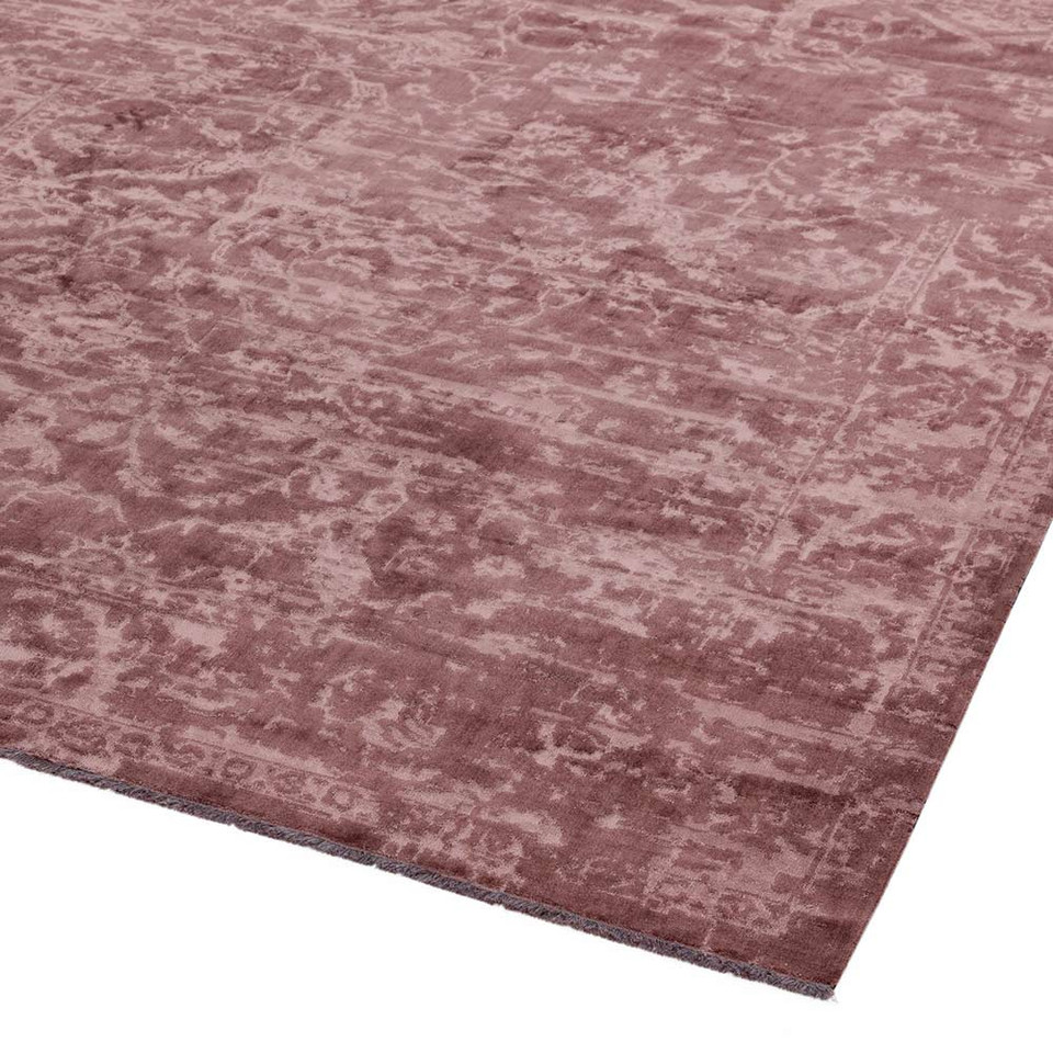 Zehraya ZE08 Cranberry Abstract Classic Plain Rug