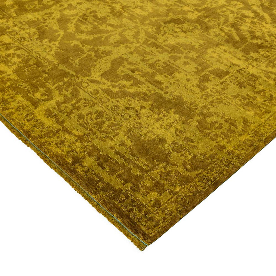 Zehraya ZE09 Gold Abstract Classic Plain Rug