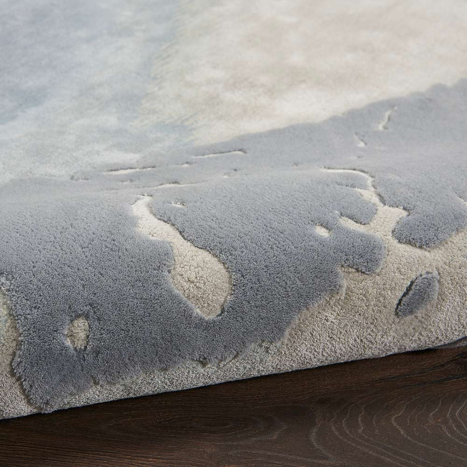 Prismatic PRS19 Seafoam Silver Modern Rug