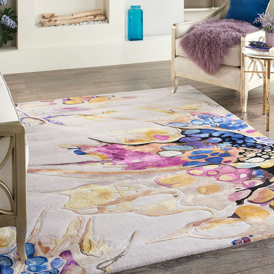 Prismatic PRS20 Grey Lilac Multi Contemporary Rug