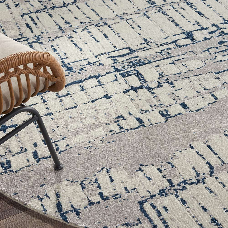 Twilight TWI10 Ivory Navy Modern Rug