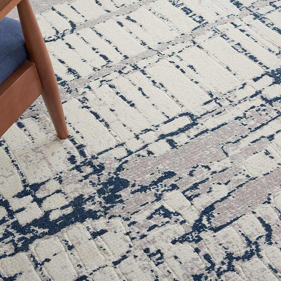Twilight TWI10 Ivory Navy Modern Rug