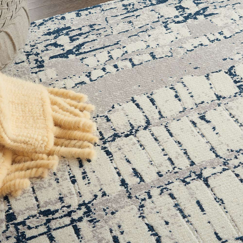 Twilight TWI10 Ivory Navy Modern Rug